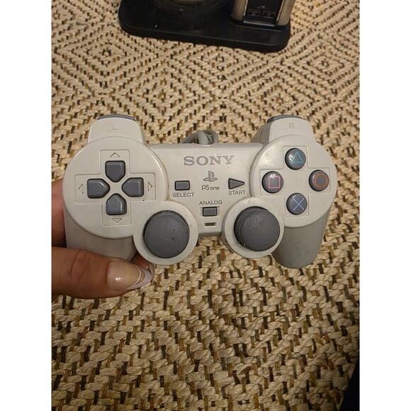 Sony PlayStation 1 PS1 DualShock Analog Gray OEM Controller SCPH-1200 Tested - Picture 8 of 16